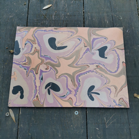 Leather Moodmat With Automn Marbling