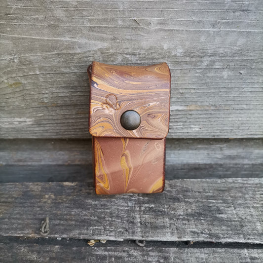 2Xbatteries Pouch Brown Marbling