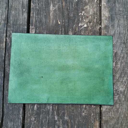 Leather Moodmat With Marbling 2 Green Yellow