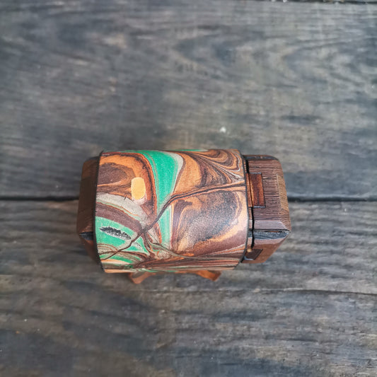 BAKx wrap - orange and green marbling