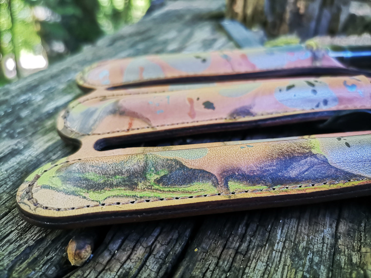 Triple case - marbling