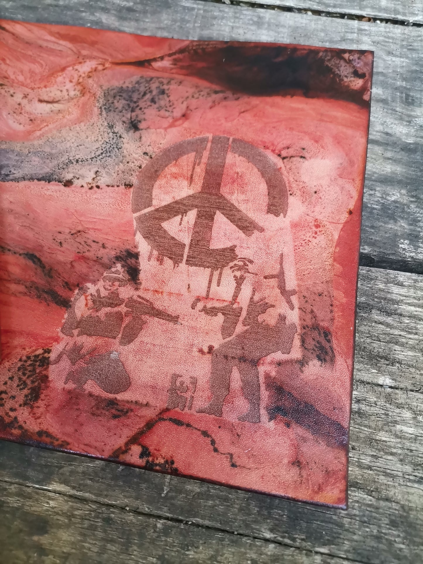 Leather Moodmat "peace"