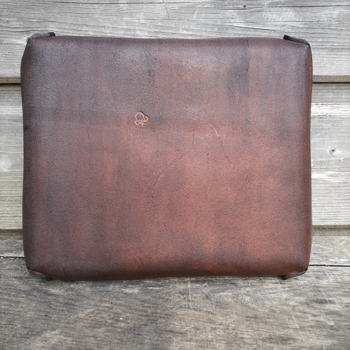 Leather Tray 19X22Cm Brown