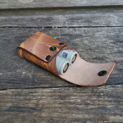 2Xbatteries Pouch Brown Marbling