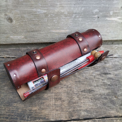 Pen Case Aged Red