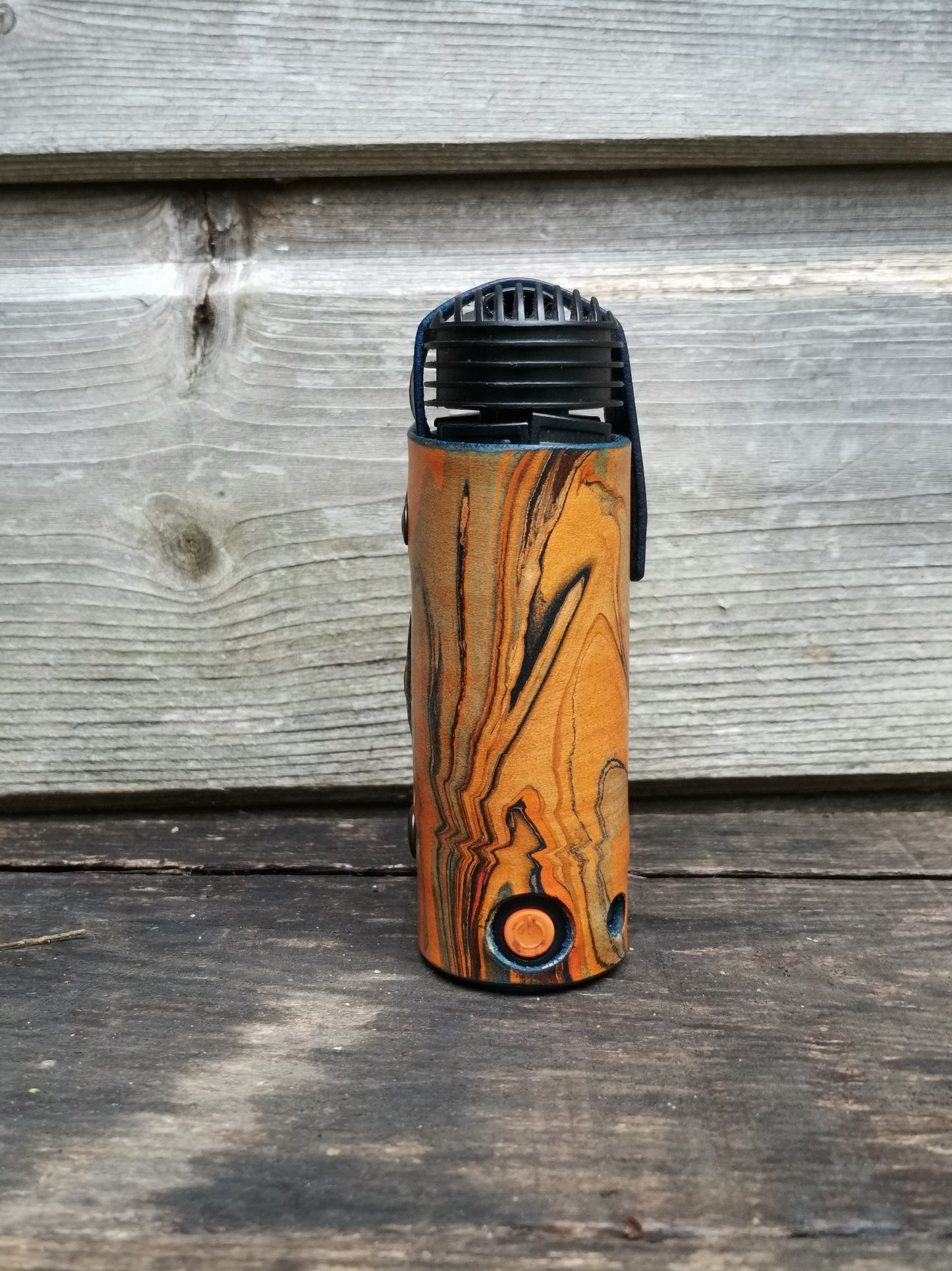 Crafty Jacket Orange Blue Marbling