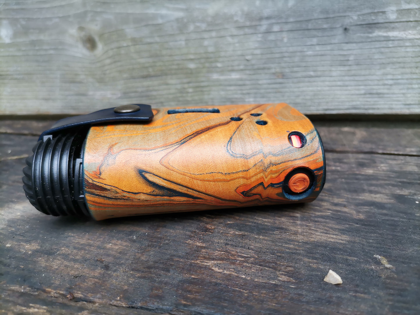 Crafty Jacket Orange Blue Marbling