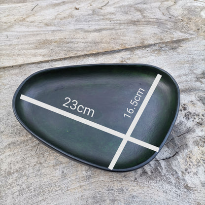 Molded Leather Tray - Dark mahogany