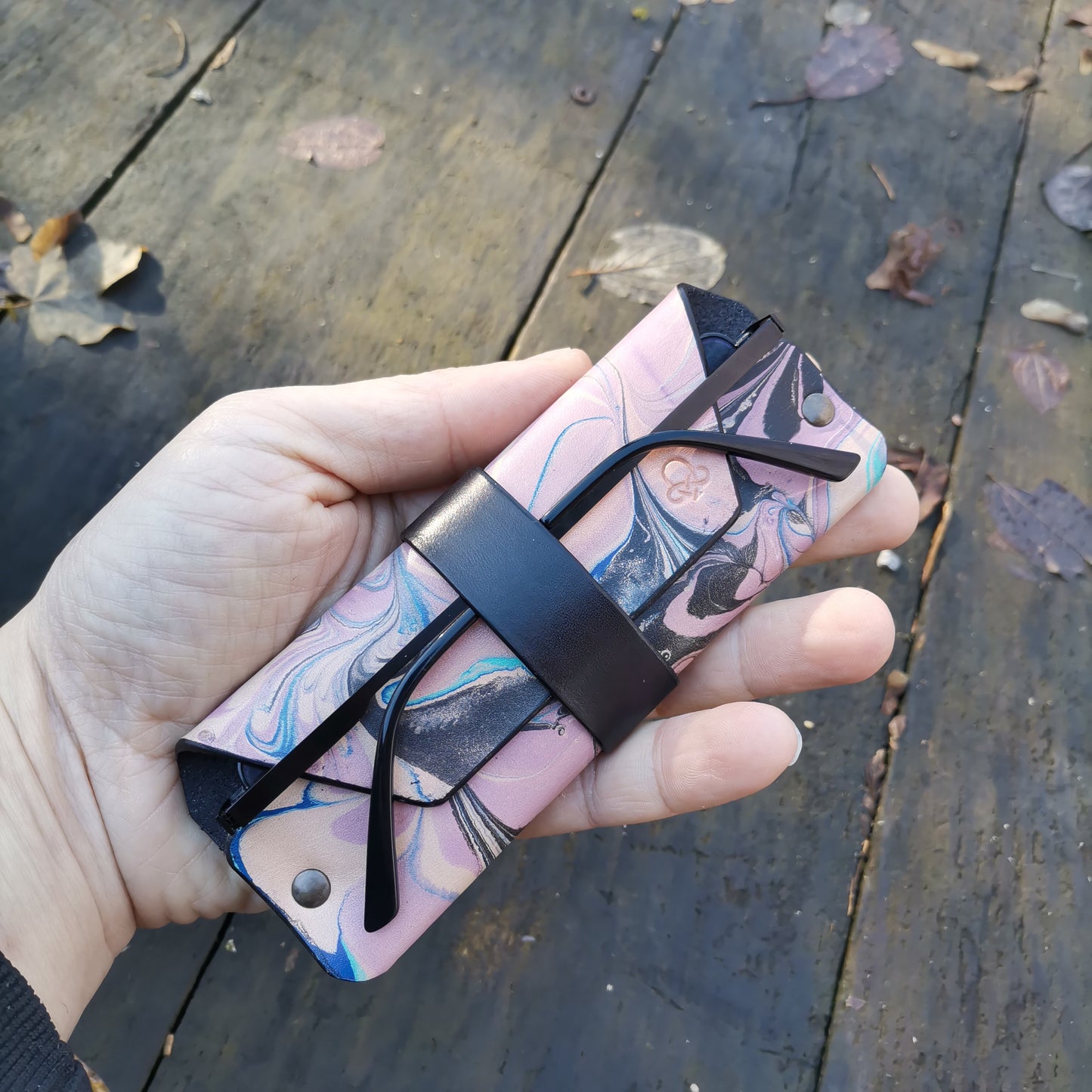 Glasses Case with marbling B