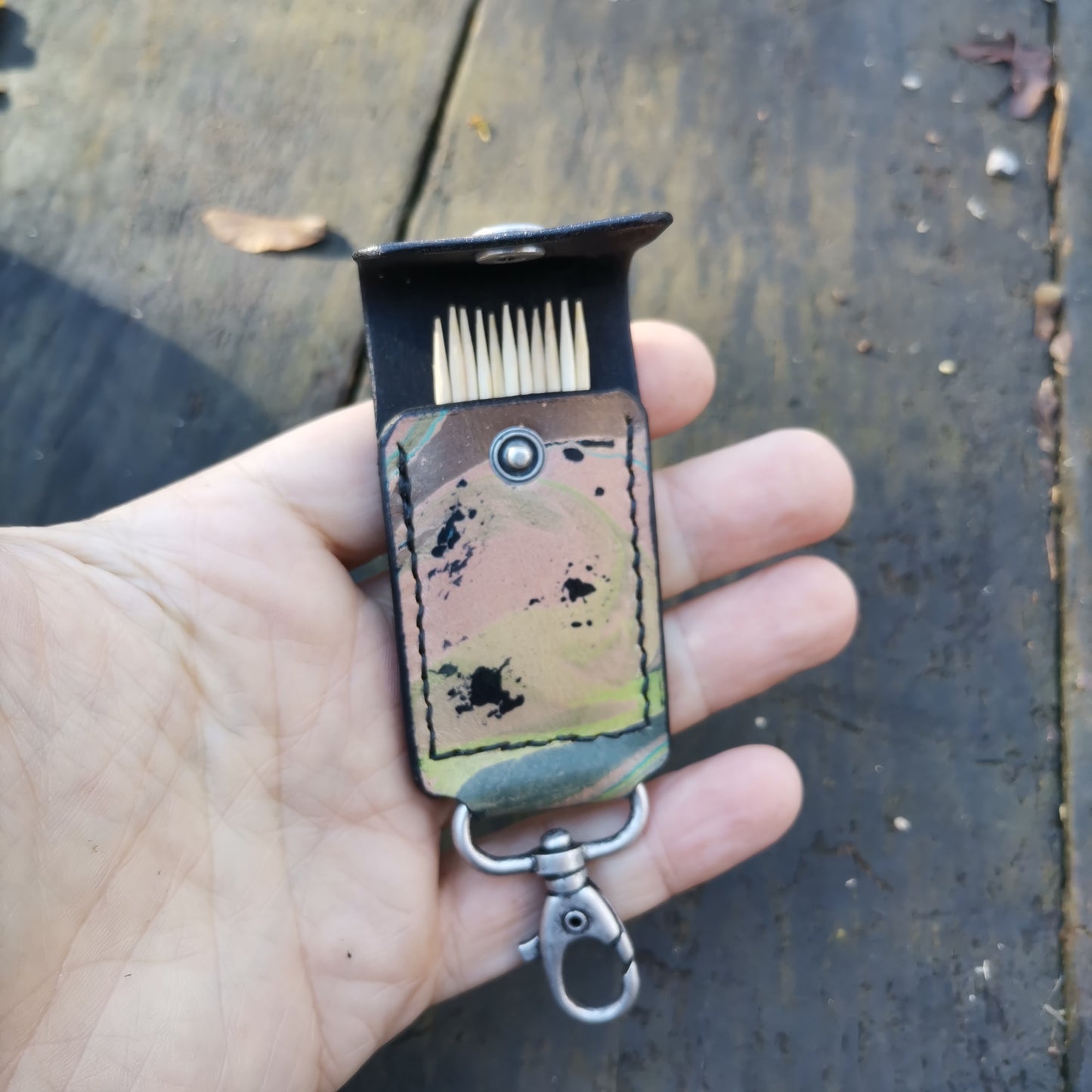 toothpick holder with marbling B
