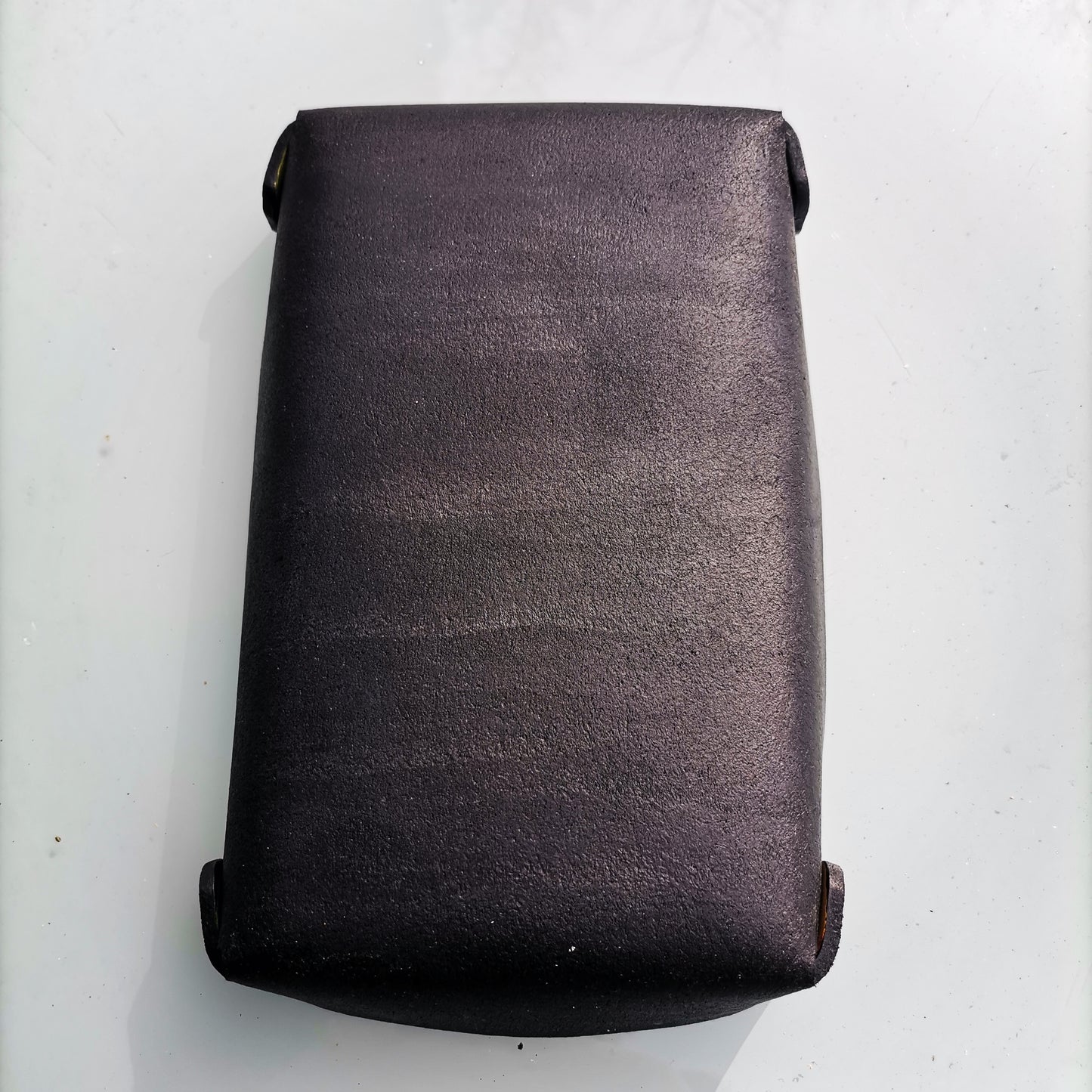 Leather Tray with red gold and green marbling