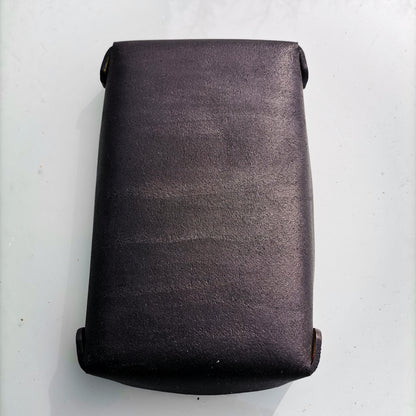 Leather Tray with red gold and green marbling