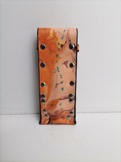 Hybrid Sleeve with orange marbling