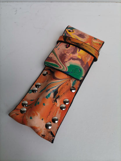 Hybrid Sleeve with orange marbling