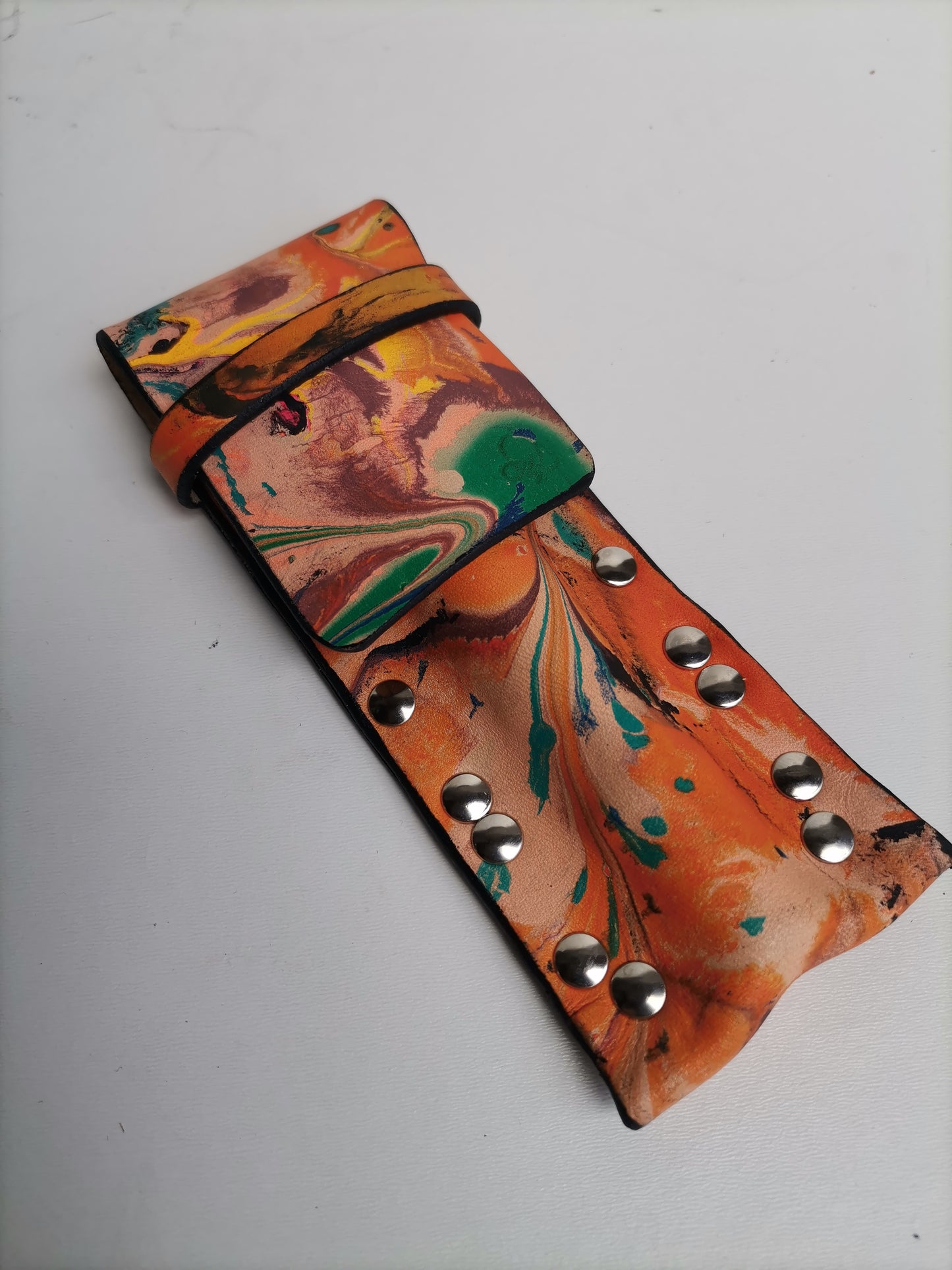 Hybrid Sleeve with orange marbling