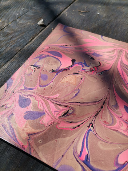 Leather Moodmat With pinky Marbling