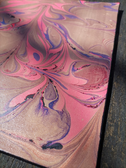 Leather Moodmat With pinky Marbling