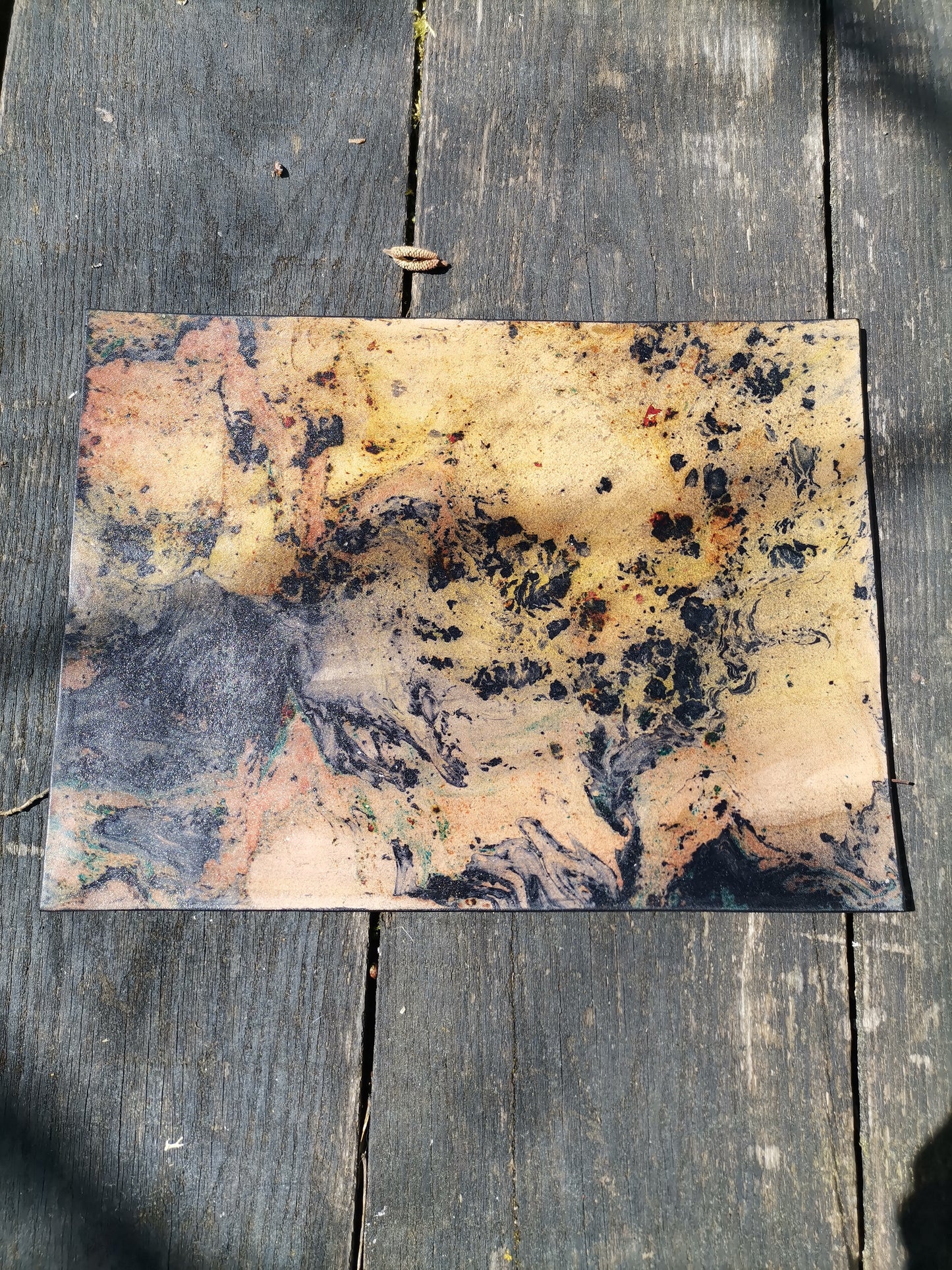 Leather Moodmat With magma Marbling