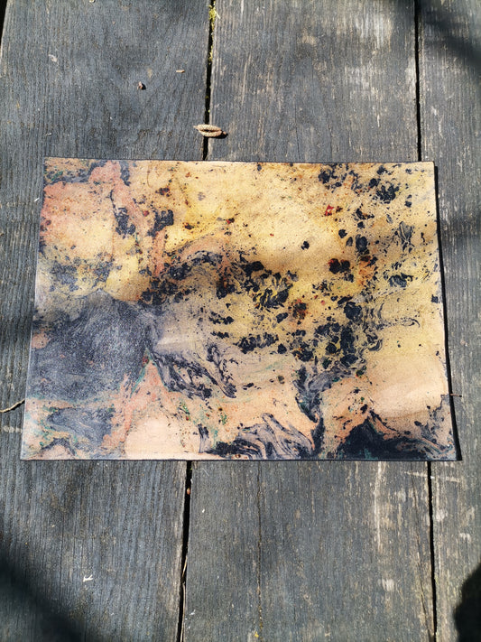 Leather Moodmat With magma Marbling