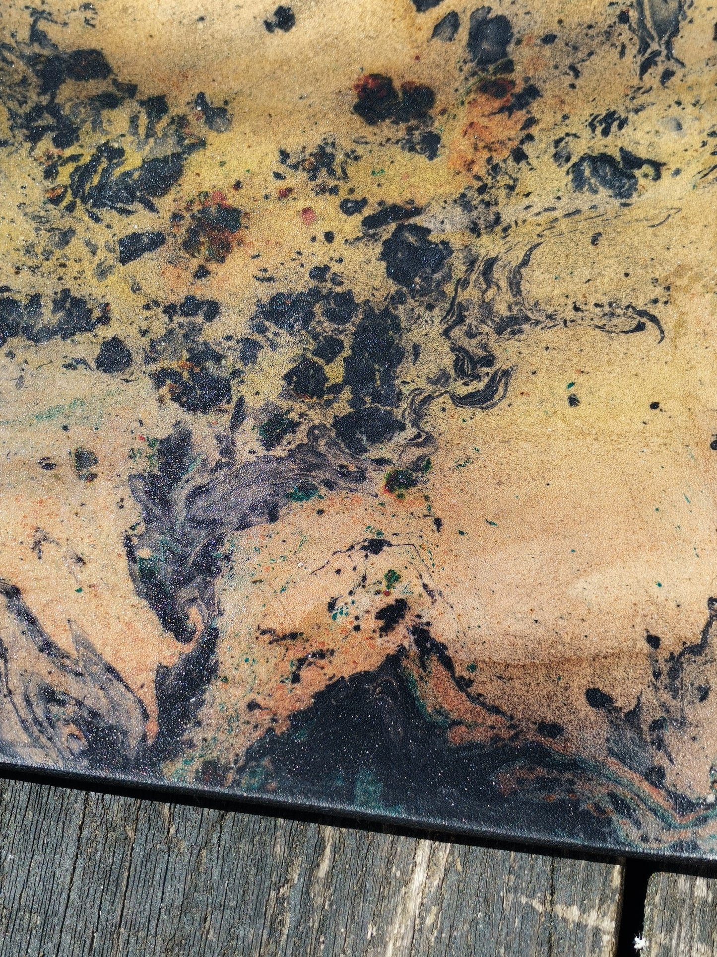Leather Moodmat With magma Marbling