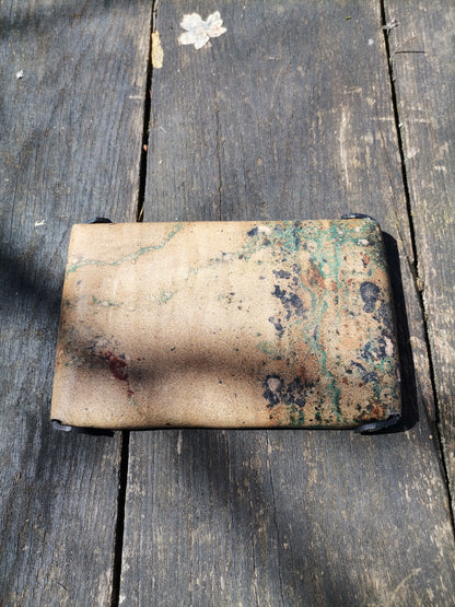Small Leather Tray with marbling