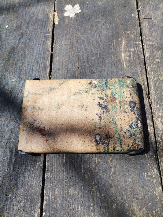 Small Leather Tray with marbling