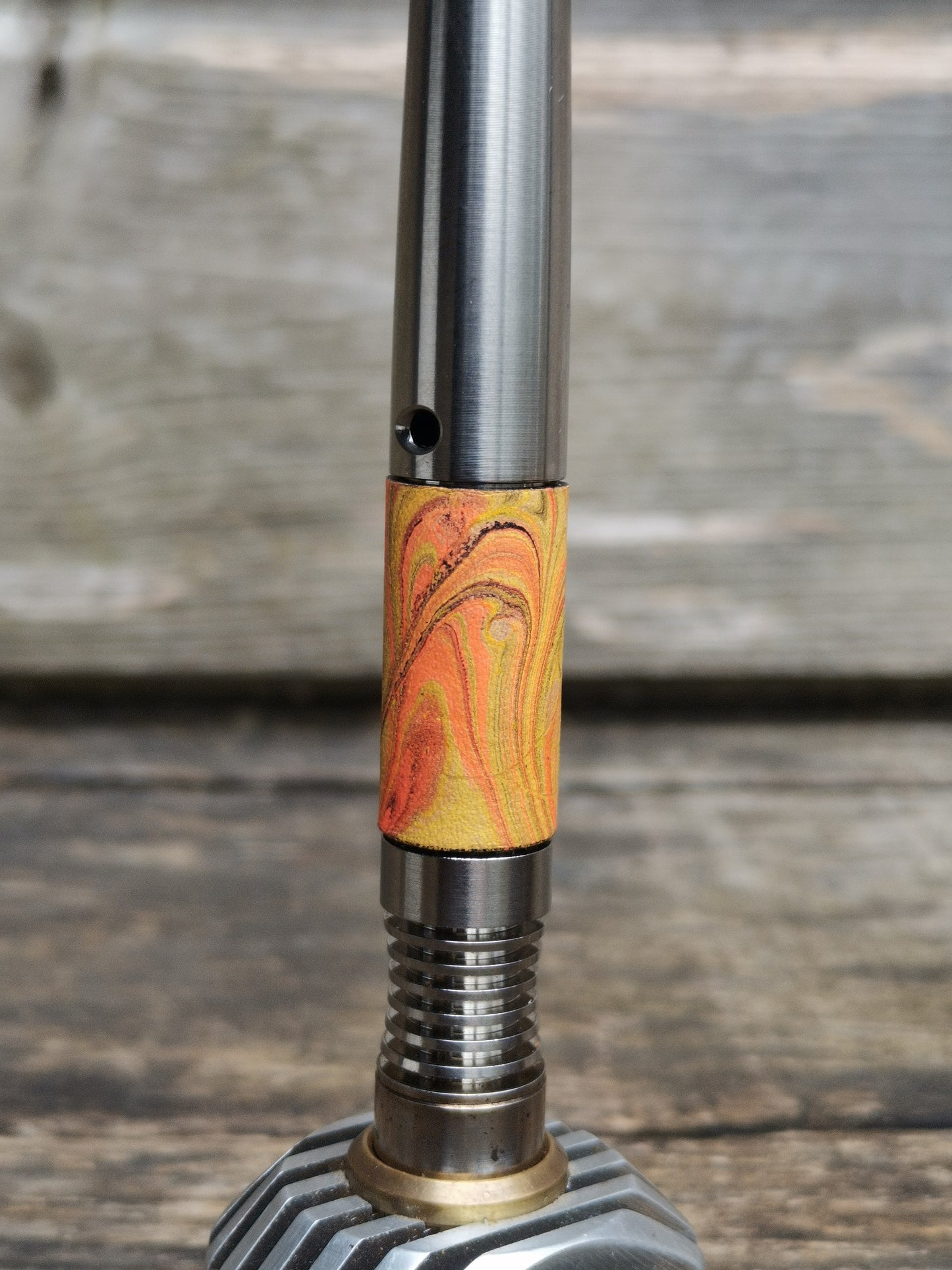 Simrell Titanium body wrap with marbling - Orange1