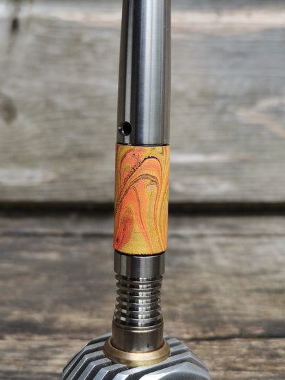 Simrell Titanium body wrap with marbling - Orange1