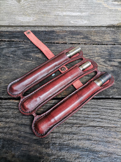 Triple case - Aged red