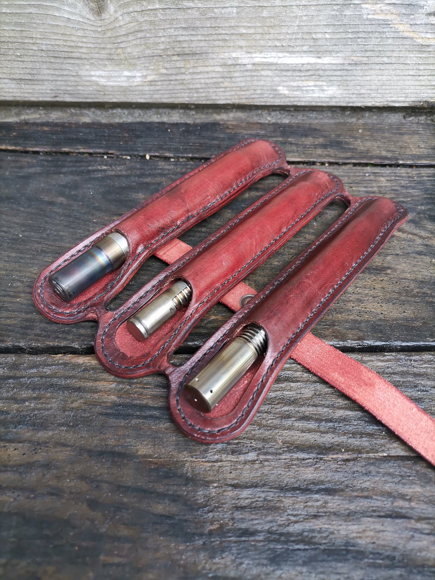 Triple case - Aged red