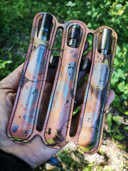 Triple case - marbling