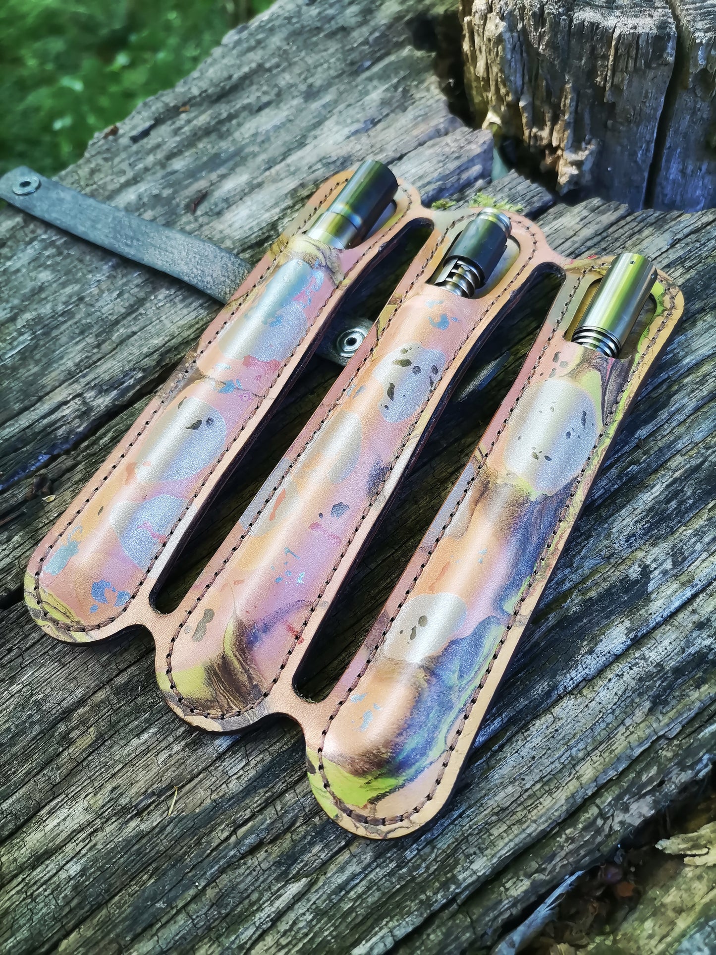 Triple case - marbling