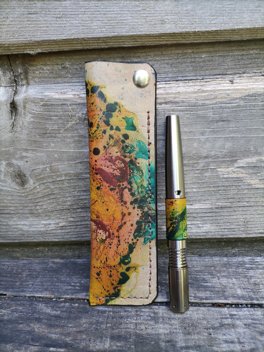 Simrell Ti -  Body wrap + matching thin sleeve with orange marbling