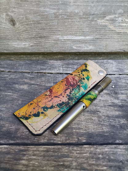 Simrell Ti -  Body wrap + matching thin sleeve with orange marbling