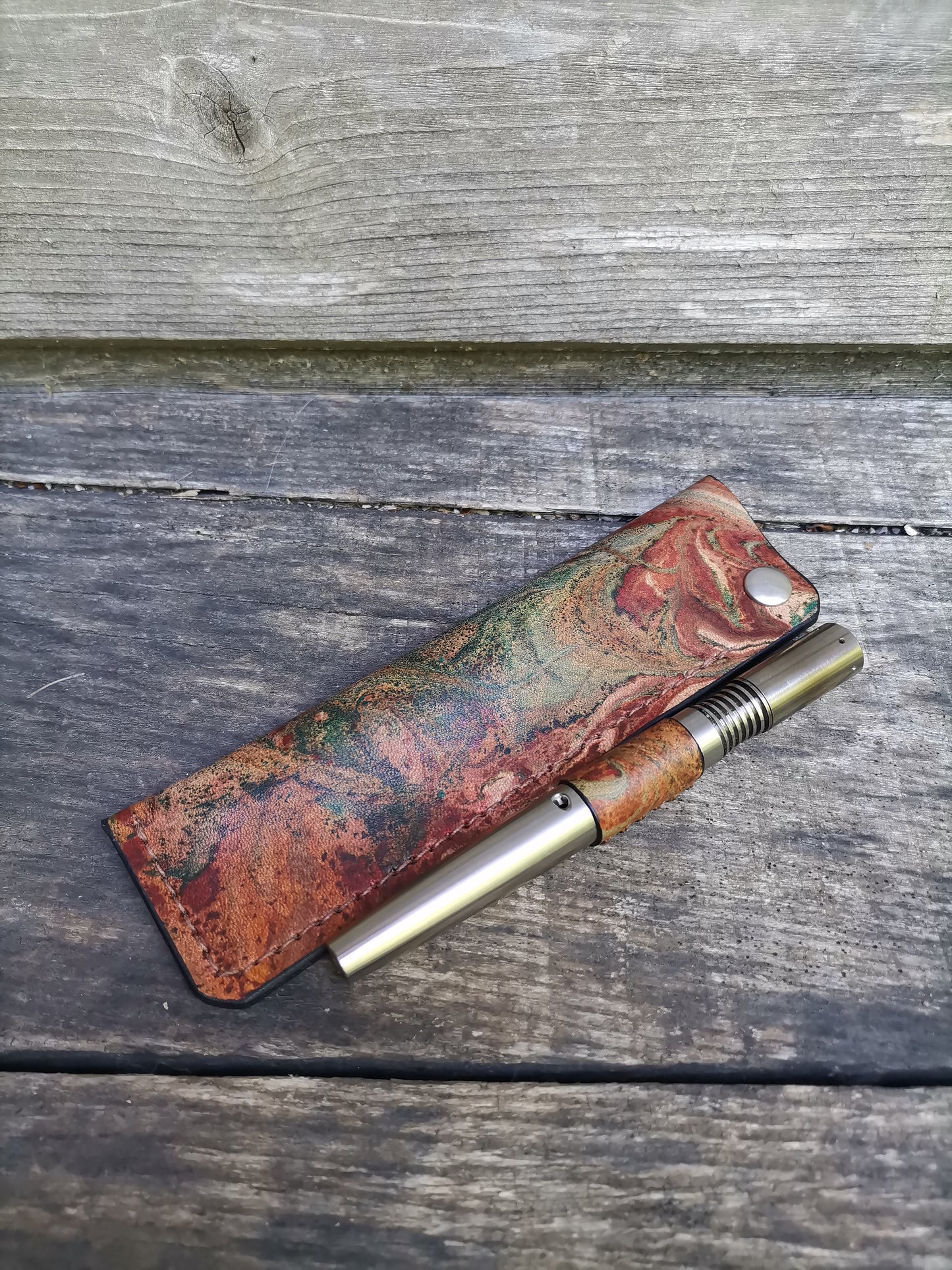 Simrell Ti -  Body wrap + matching thin sleeve with Brown&Green marbling