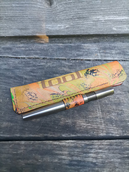 Simrell Ti -  Body wrap + matching thin sleeve with orange marbling + TOOL