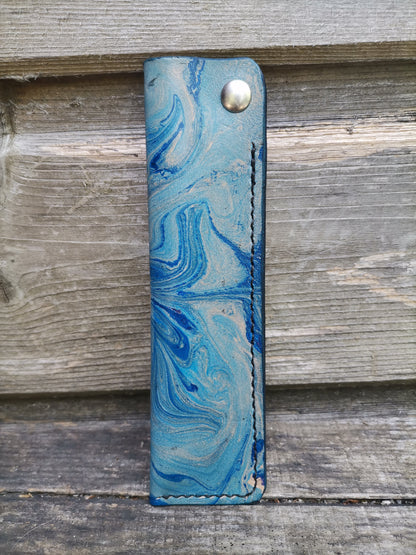 Thin sleeve B with Blue marbling
