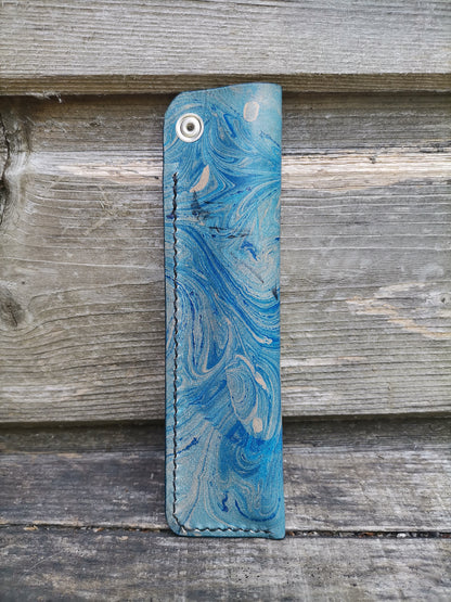 Thin sleeve B with Blue marbling