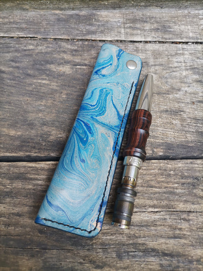 Thin sleeve B with Blue marbling