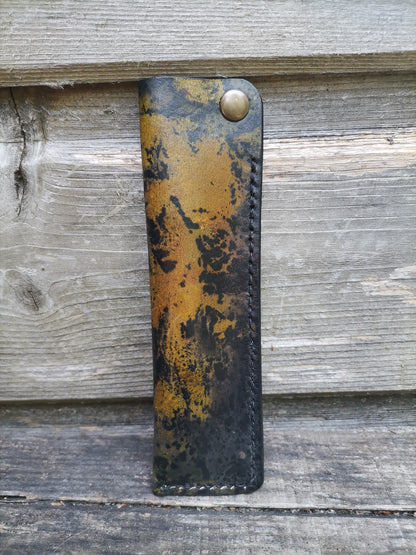 Thin sleeve B with yellow/black marbling