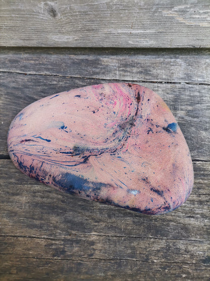 Molded Leather Tray Marbling