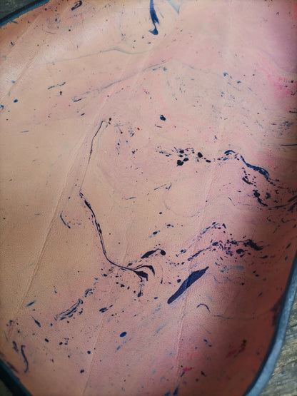 Molded Leather Tray Marbling