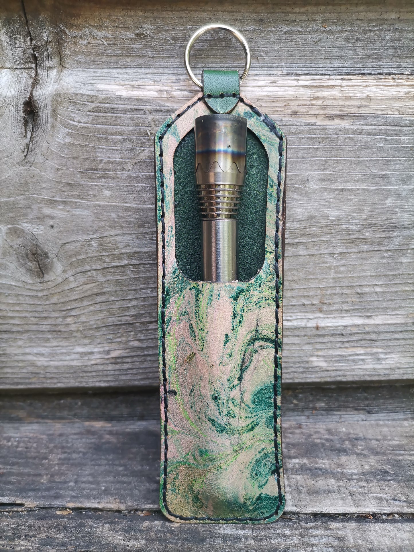 Dynavap / Camouflet case with marbling paint and with keyring attachment