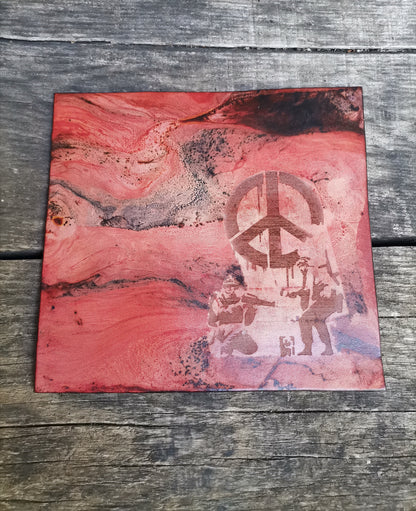 Leather Moodmat "peace"